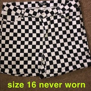 checkered board shorts